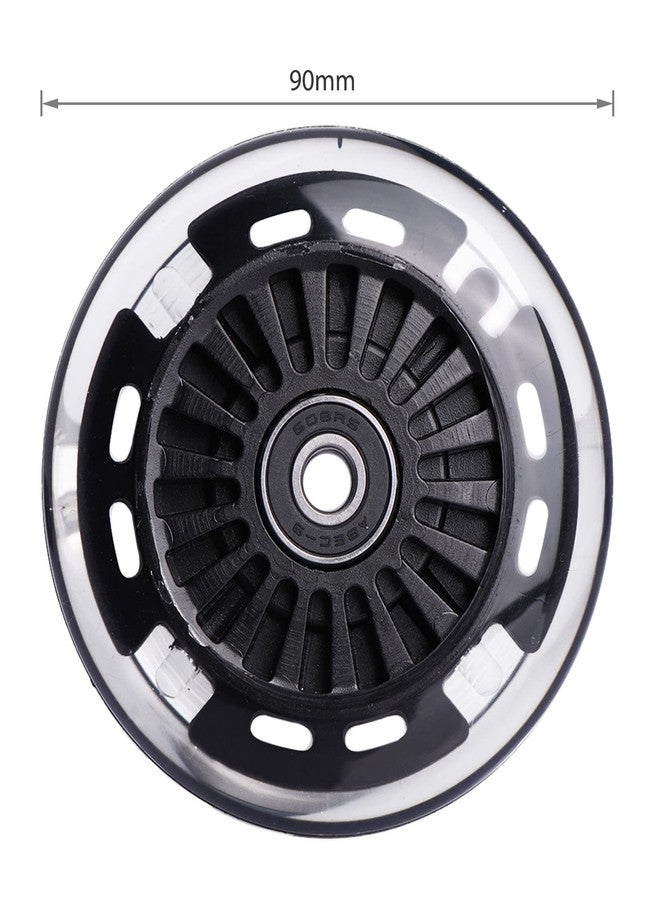 Gladeer 90mm Wiggle Car Polyurethane Replacement Wheels Set for Upgrades for PlasmaCar Ride-on Toys Wiggle Car Replacement Wheels, 4-Pack (Black) - Image 3